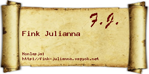 Fink Julianna névjegykártya